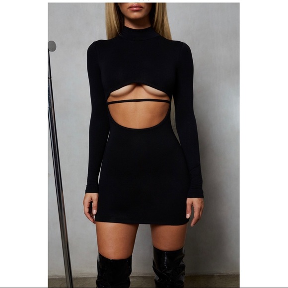 Oh Polly Dresses | Oh Polly Underbust Black Mini Dress | Poshmark